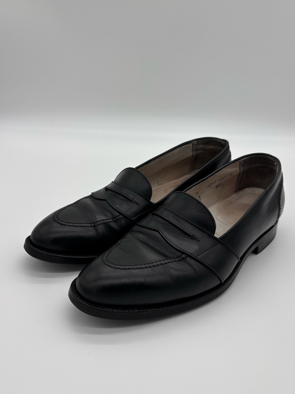 Alden 681 Black Leather Men's Penny Loafers